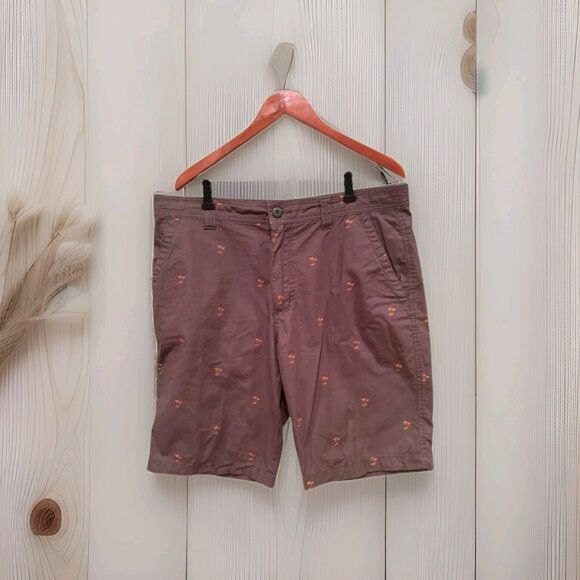 Cargo Supplies Men's Size 36 Brown Palm Tree Print Pants Style Casual Shorts - Picture 1 of 8